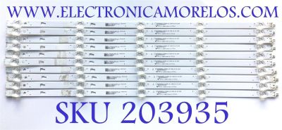 KIT DE LED'S PARA ONN·ROKU TV (10 PIEZAS) / NUMERO DE PARTE LED55D05A-ZC29AG-02 / 30355005214 / 5500M005 / 210120BC05 / E469119 / PANEL T550QVN07.2 / MODELO 100012586 (55 PULGADAS)